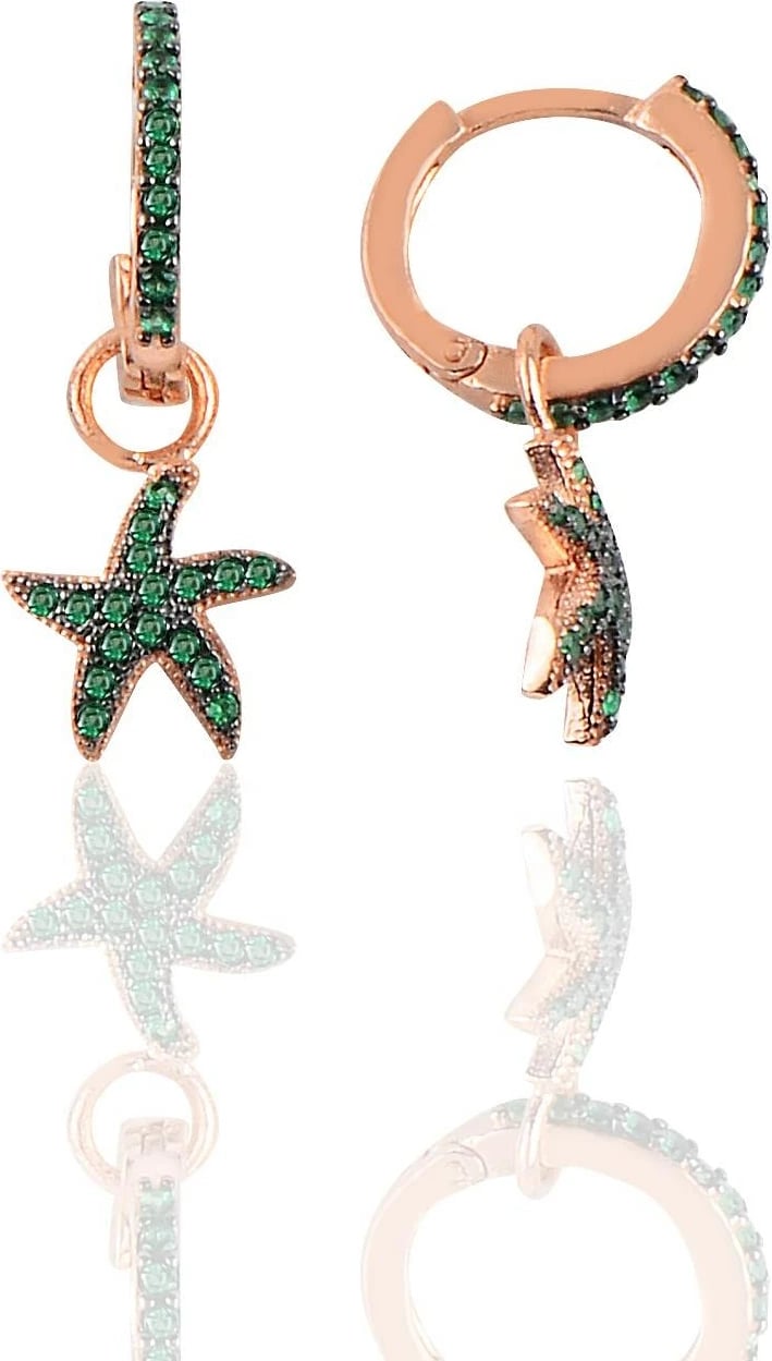 Vathë argjendi Jumeon, ngjyrë rozë ari dhe e gjelbër, SGTL10187DNZ