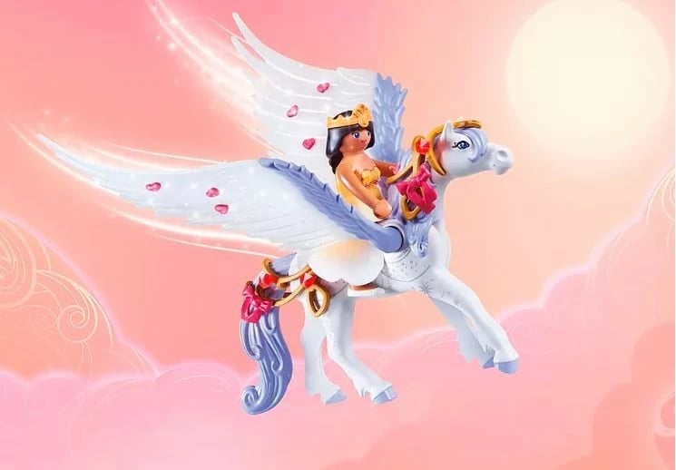 Set lodrash Playmobil Princess Magic 71361 me pegasus dhe ylber, 85 pjesë
