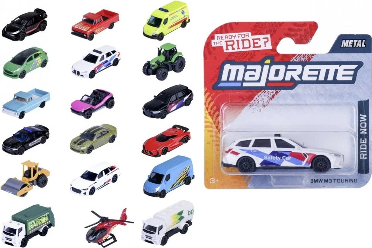 Makina lodër metalike Majorette, 1:64, modele të ndryshme, 7.5 cm