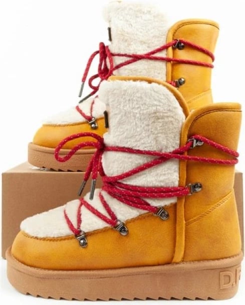 Çizme dimri për femra D.Franklin, mustard