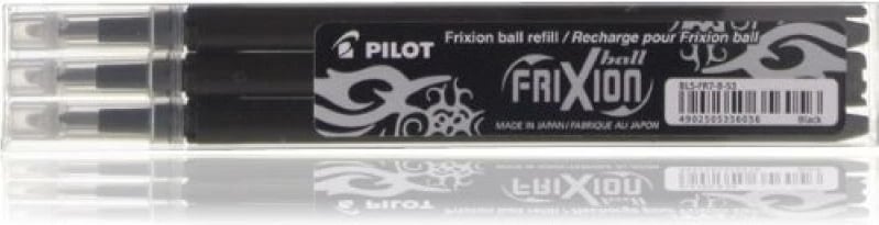 Mbushje për stilolaps Pilot BLS-FR7-B-S3 Frixion, majë mesatare, e zezë, set 3 copë