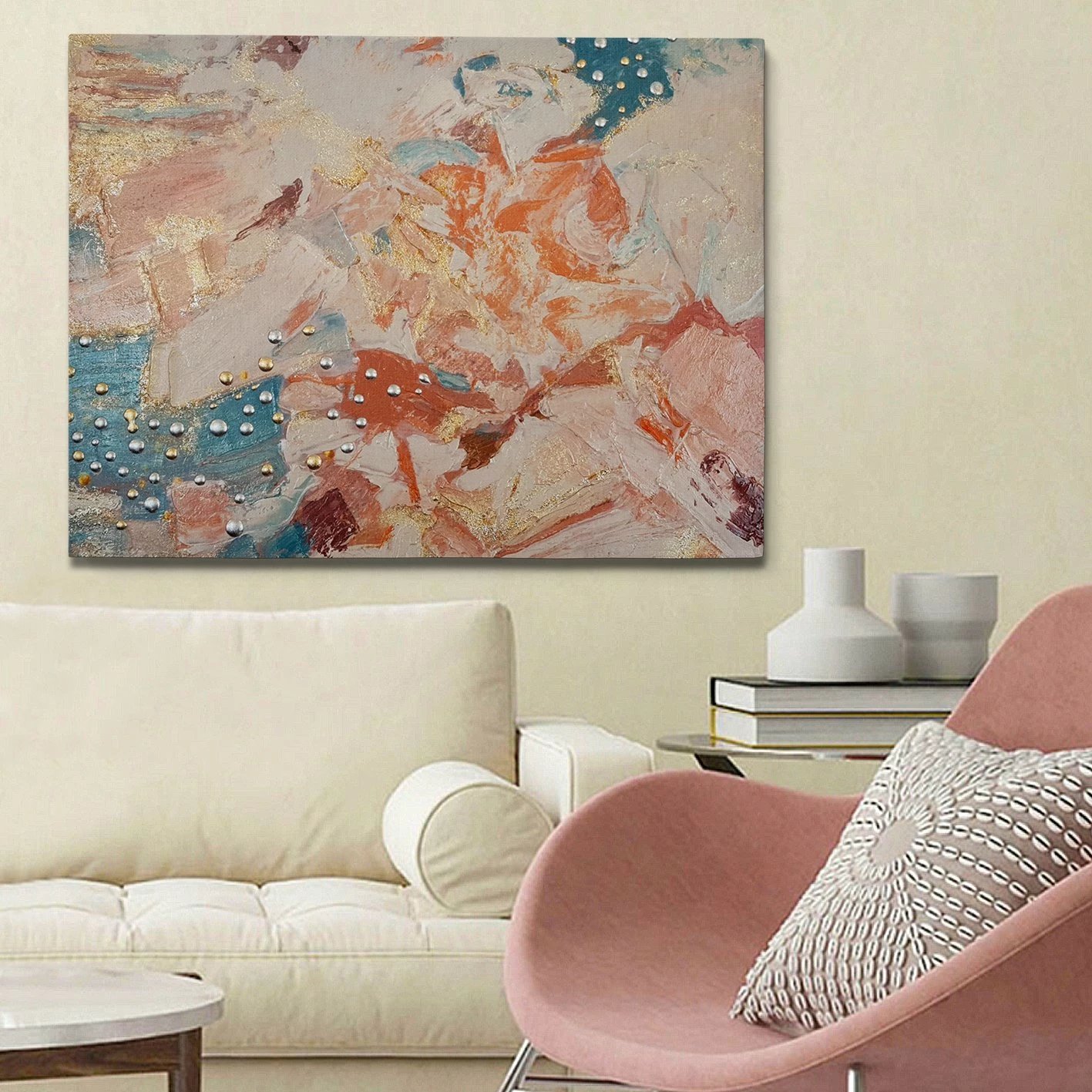 Pikturë dekorative me vaj, shumëngjyrëshe, Wallity, OPS2014321460, 100x140cm