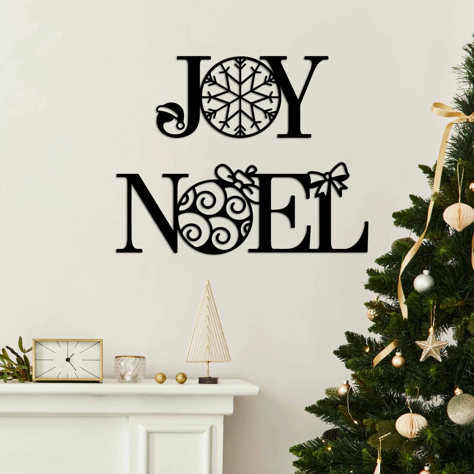 Aksesor dekorativ metalik për mur, Wallity, Vit i Ri 3