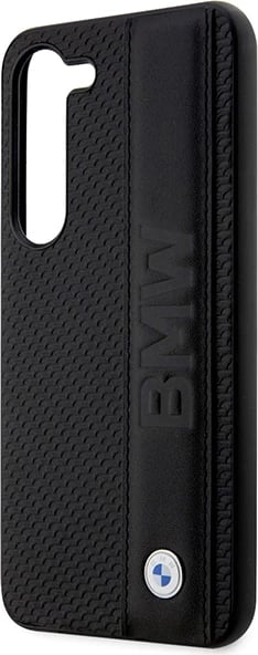 Mbështjellës BMW Leather Textured & Stripe për Samsung Galaxy S23+, i zi