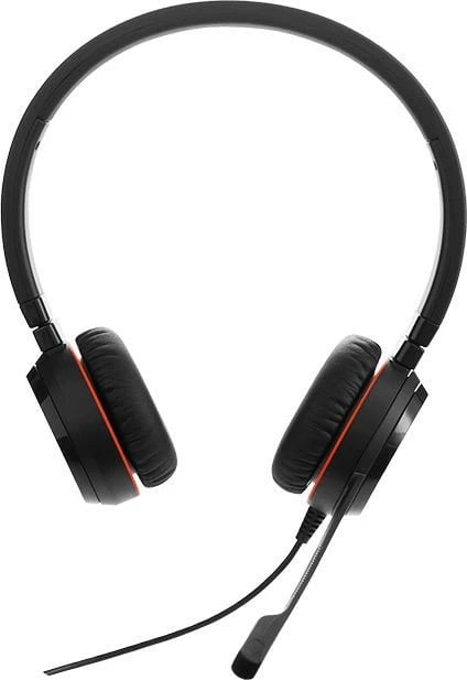 Kufje Jabra Evolve 30 II, me mikrofon, 3.5mm, e zezë e kuqe
