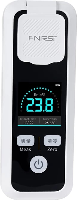 Refraktometër dixhital Brix FNIRSI JBM-20 0–55% Brix, ekran 1.54" IPS, memorie 30 matje, bateri 600 mAh, IPX6