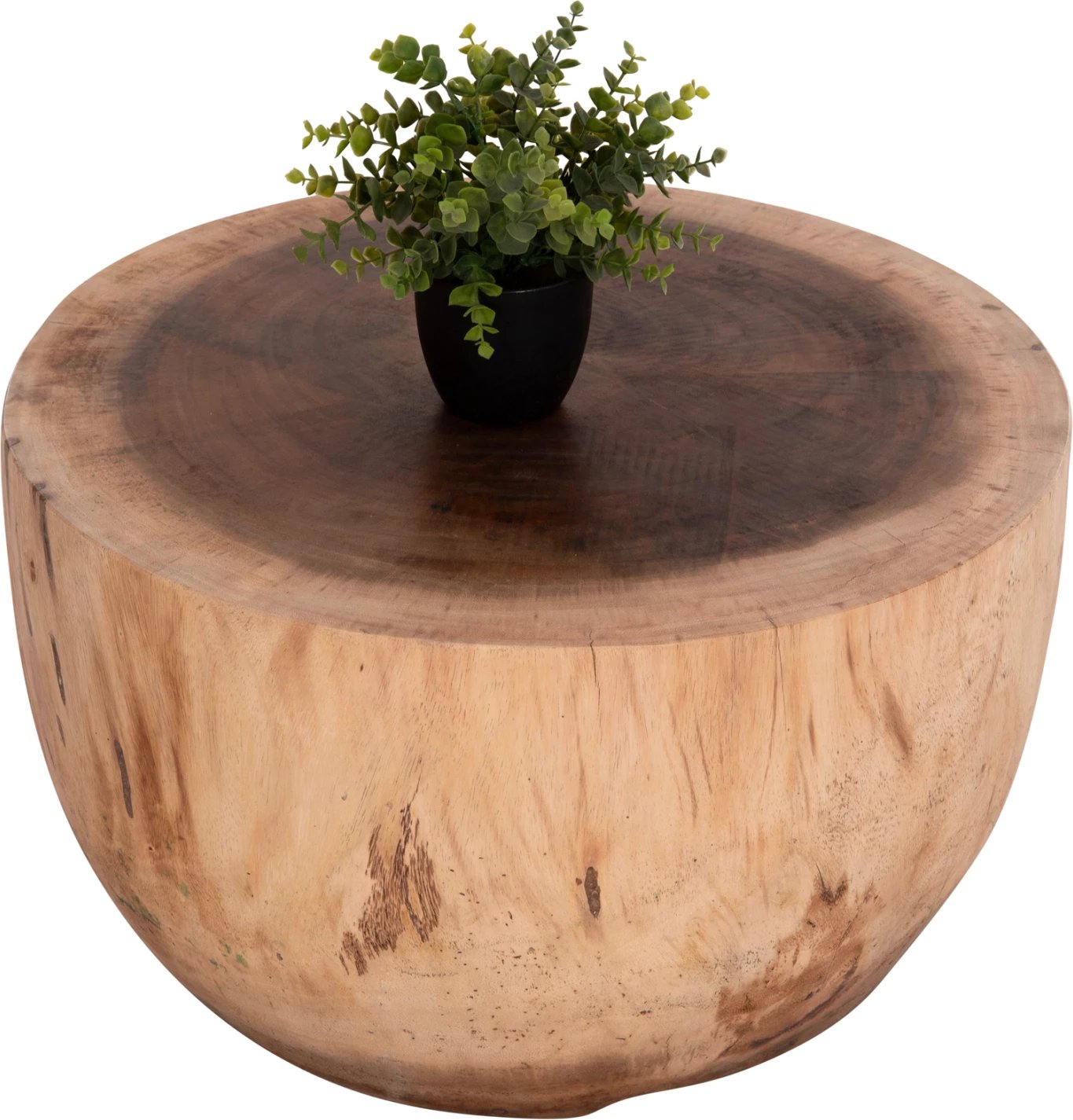 Tavolinë e rrumbullakët për kafe, dru suar natyral, POMPU FH9794.11, 60x35cm