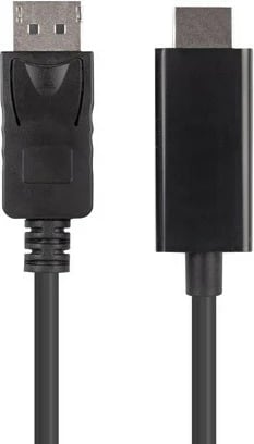 Kabllo Lanberg DisplayPort në HDMI, 5m, e zezë