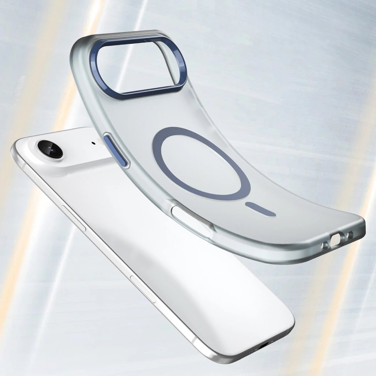 Mbështjellës Hurtel për iPhone 17 Air, MagSafe, TPU/PC, Blu mat