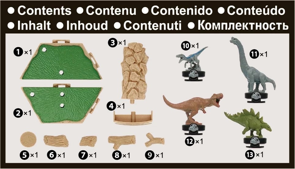 Lojë tavoline EPOCH Jurassic World Island Quake Balancing Game, për fëmijë, shumëngjyrëshe