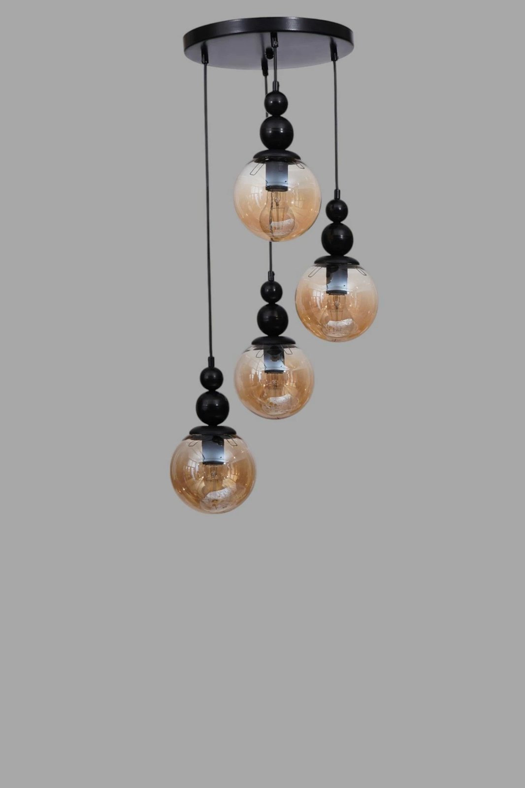 Llambë tavani Opviq, ngjyrë mjaltë dhe e zezë, 4 drita, 9053-4