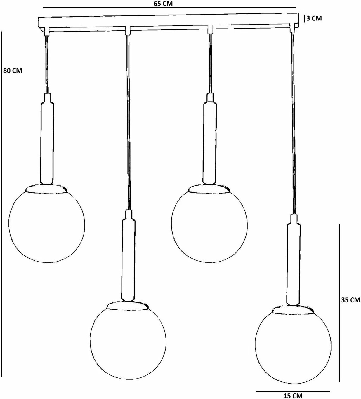 Llambadar Opviq, 9071-6, metal e xham, ngjyrë e bardhë, arre, e zezë