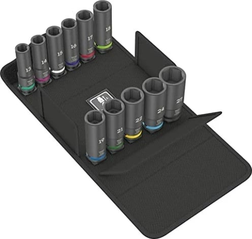 Set soketash impakti WERA, 1/2", E zezë