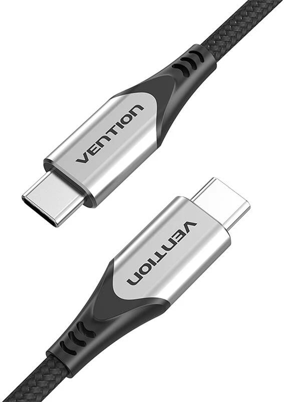 Kabllo USB-C në USB-C Vention TAAHG, 1.5m, 60W, Gri