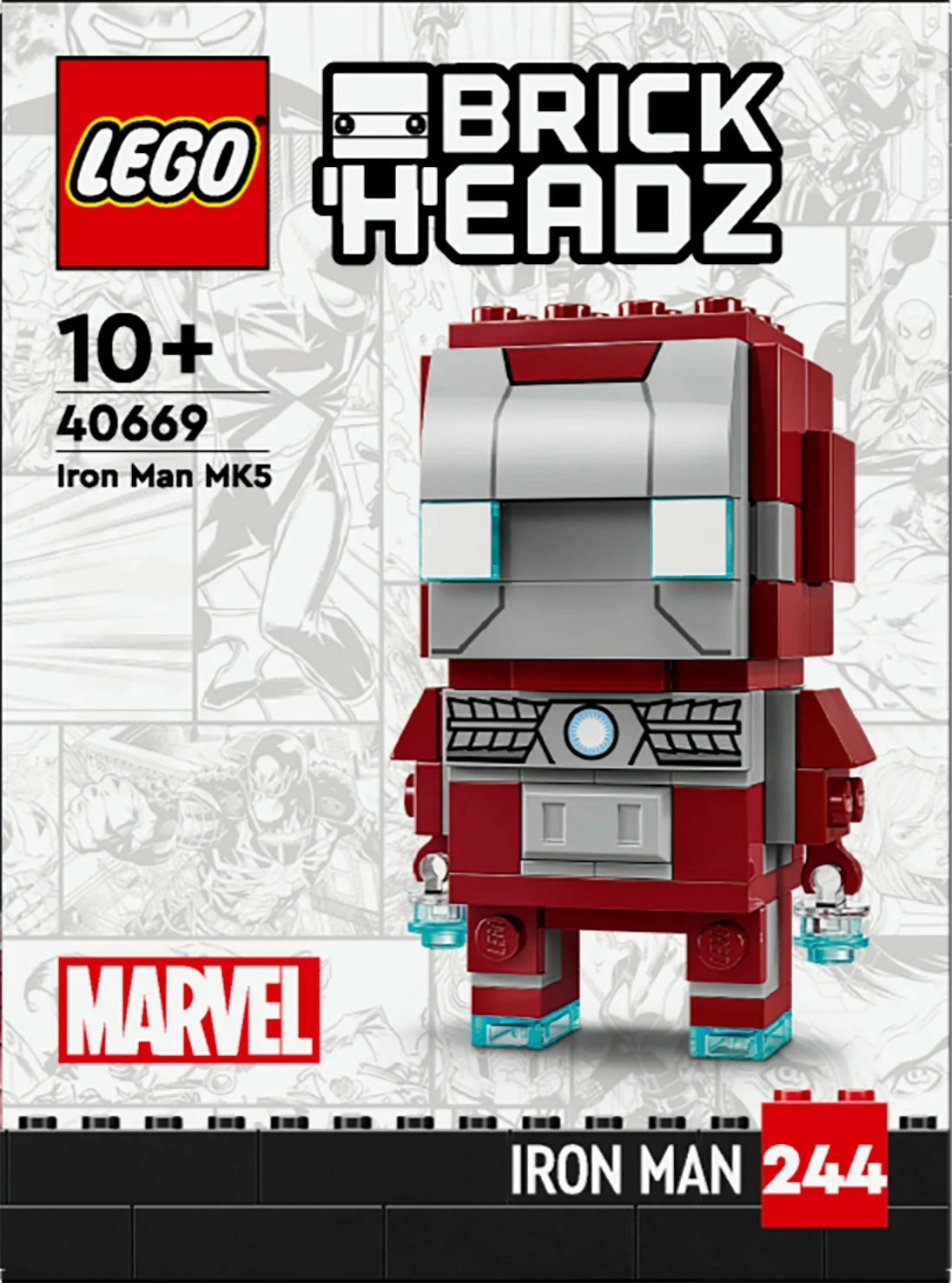 Set ndërtimi LEGO BrickHeadz Iron Man MK5, 101 pjesë, shumëngjyrësh