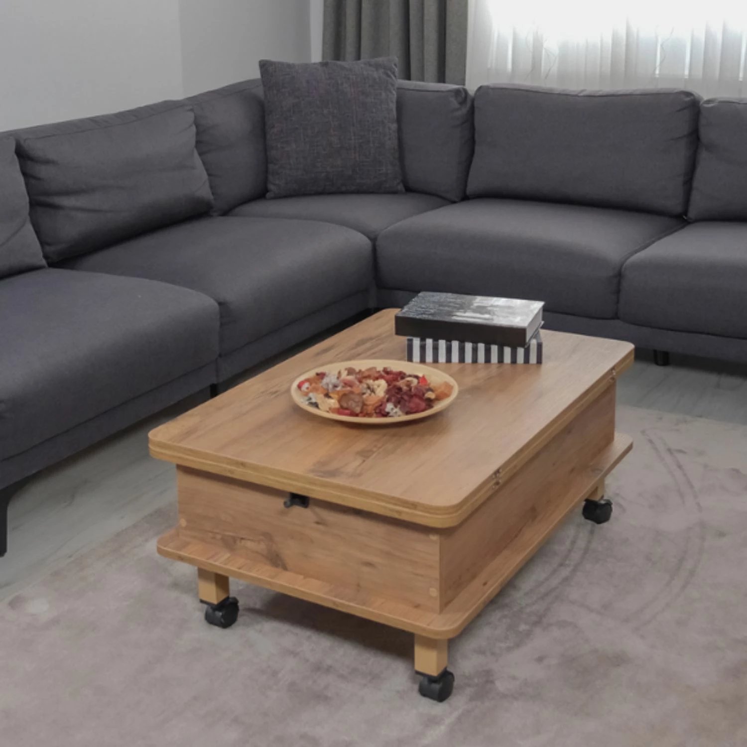 Tavolinë kafeje, ngjyrë pishe, Skye Decor, Dy Adt