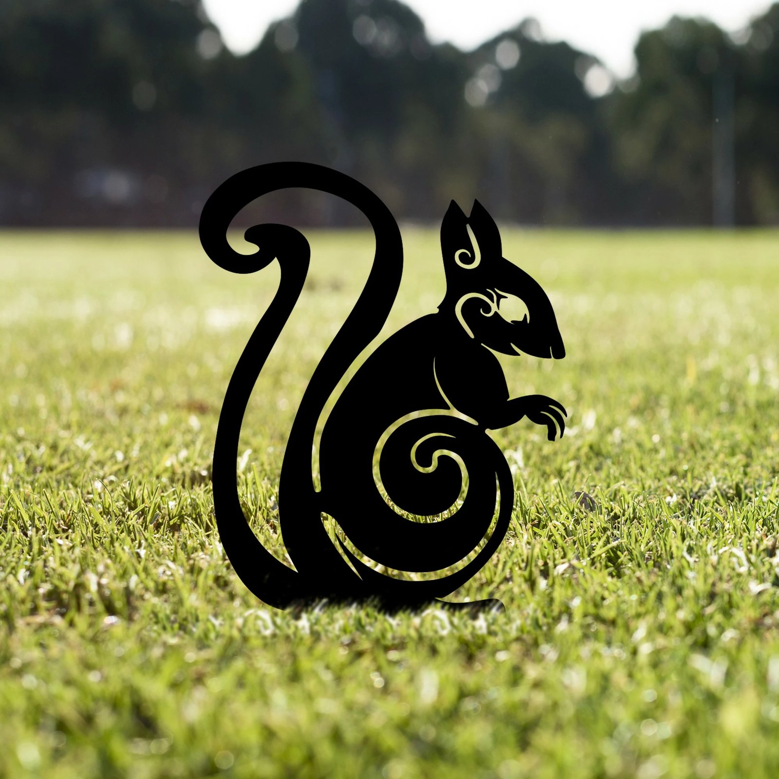 Objekt dekorativ për kopsht, Aberto Design, ketër, ngjyrë e zezë, 44x23cm