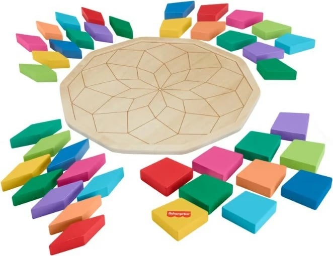 Puzzle druri Fisher Price HXT94 Mandala, 40 pjesë, shumëngjyrëshe
