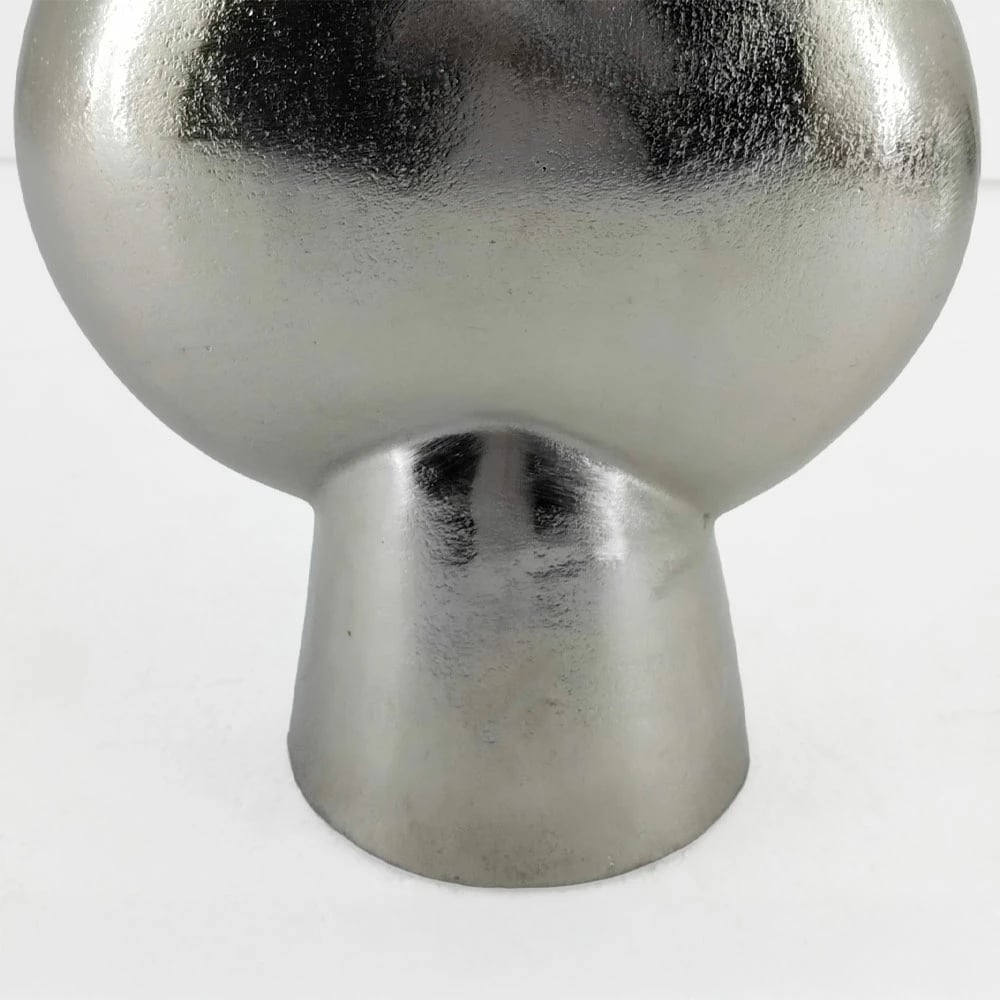 Vazo Doto, alumin, ngjyrë argjendi-nikel, 21x12x26 cm Vazo Doto, alumin, ngjyrë argjendi-nikel, 21x12x26 cm