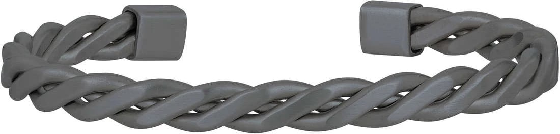 Byzylyk për meshkuj BREIL JEWELS TWINE, ngjyrë gri e errët