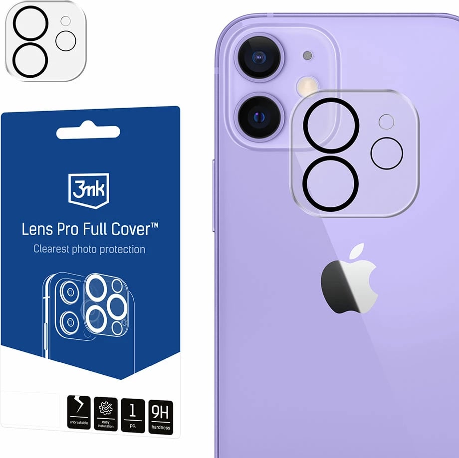 Mbrojtës xhami për kamerë 3mk Lens Pro Full Cover për iPhone 12