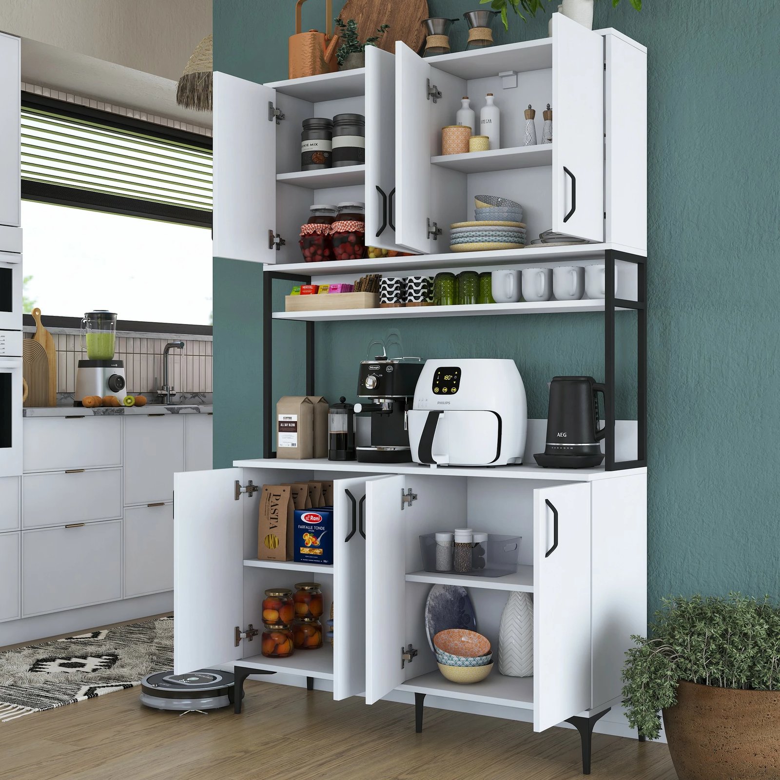 Dollap multifunksional, ngjyrë e bardhë, Skye Decor, JE173 - 3287