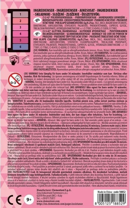 Paletë grimi Clementoni Crazy CHIC Makeup Palette Pink Power, 6 nuanca, shumëngjyrëshe
