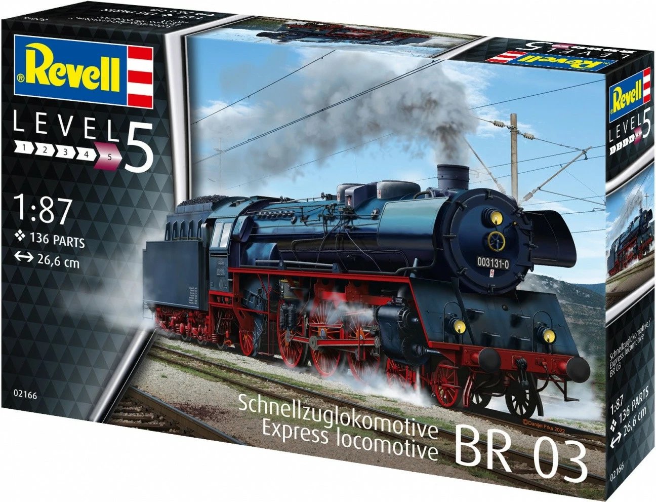 Model plastik i trenit Revell BR03, 1:87, 136 pjesë, i zi/kuq