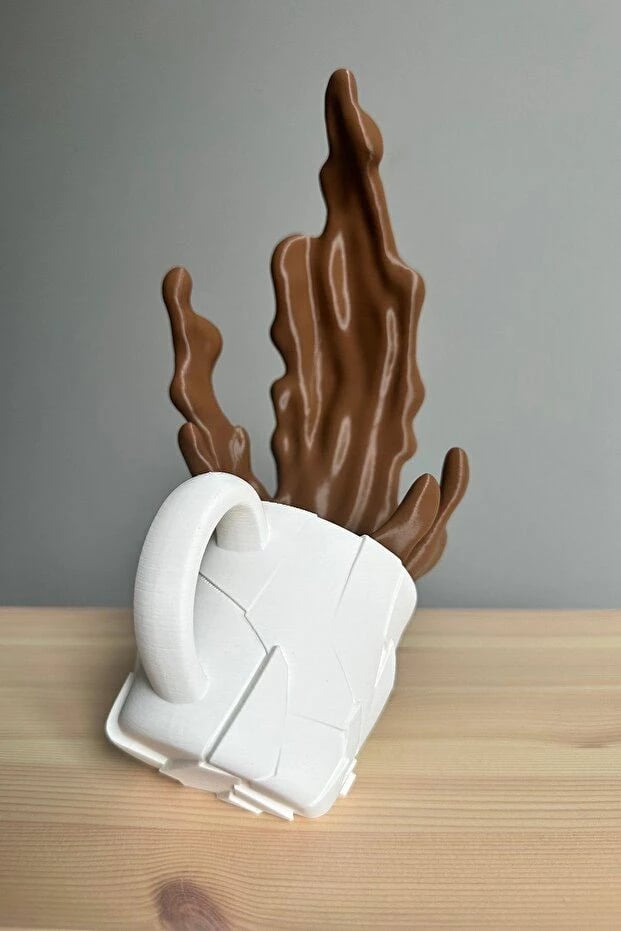 Statujë dekorative trinket, ngjyrë kafe dhe e bardhë, Evila Originals