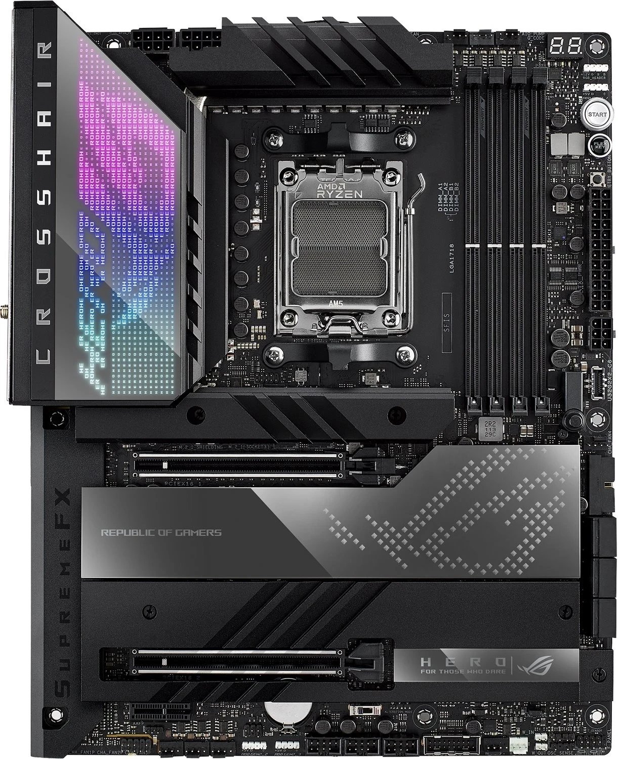 Pllakë amë Asus Rog Crosshair X670E Hero, DDR5, AMD X670 Pllakë amë Asus Rog Crosshair X670E Hero, DDR5, AMD X670