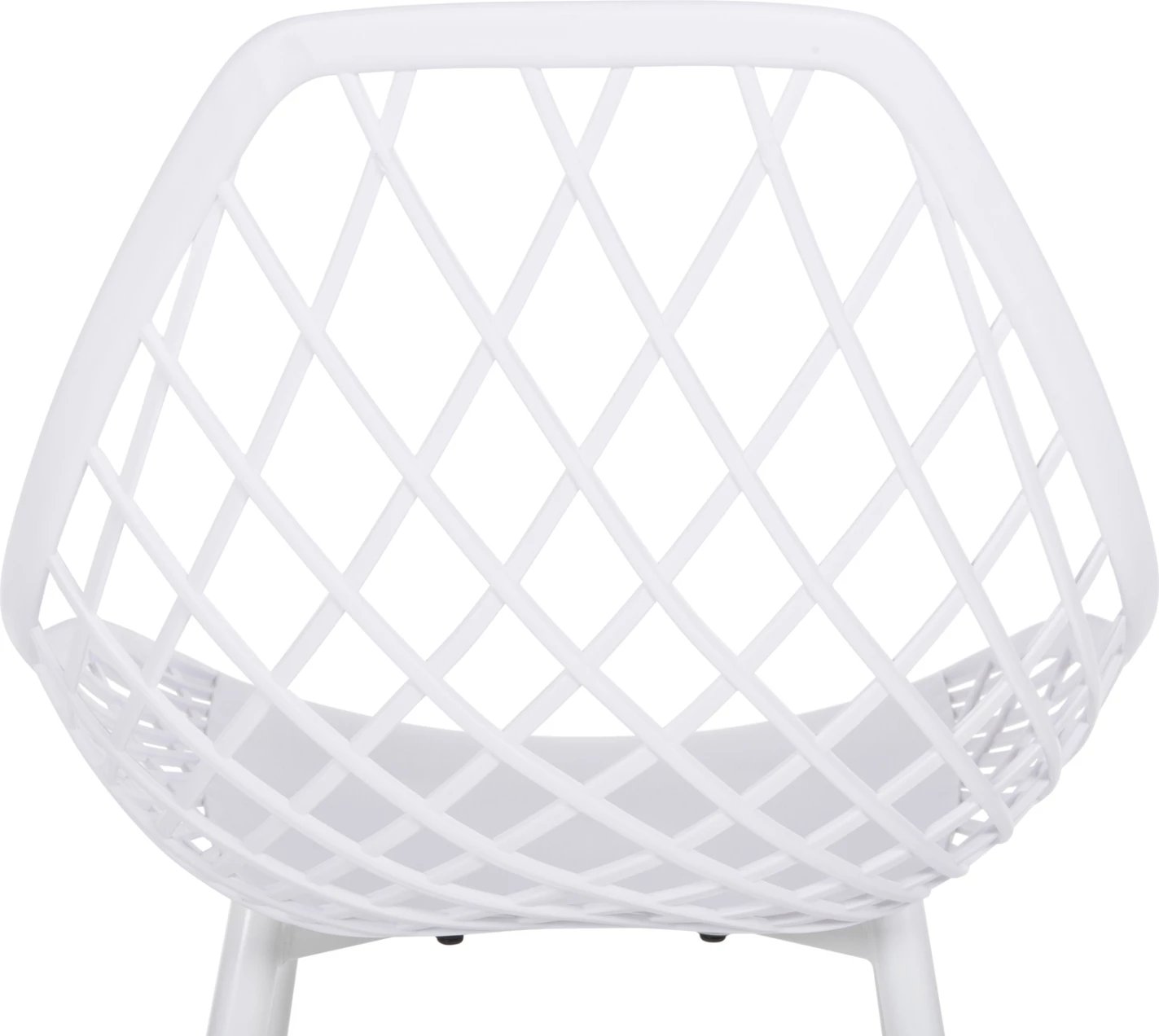 Karrige polipropileni LIO FH9524.11, ngjyrë e bardhë, këmbë metalike të bardha, 52x53x82H cm