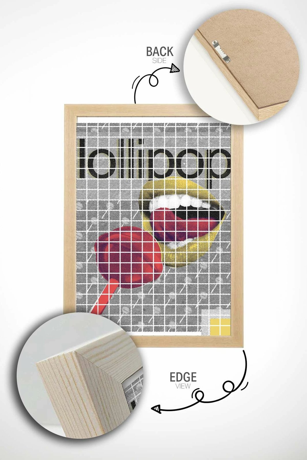 Pikturë dekorative me kornizë, shumëngjyrëshe, Wallity Popkare12, 33x48cm