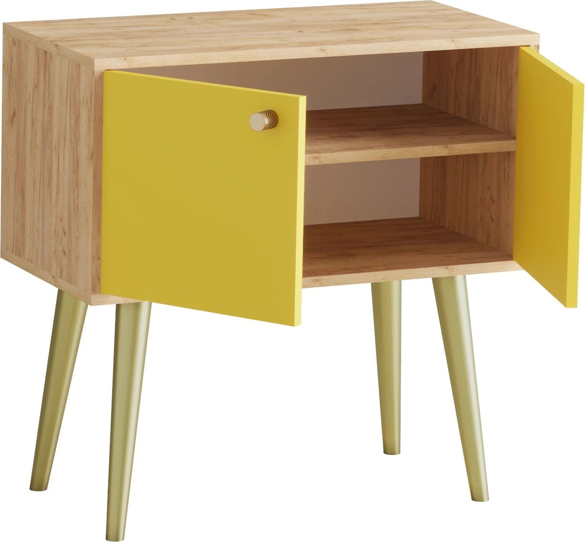 Konsol JOLA, ngjyrë lisi dhe e verdhë