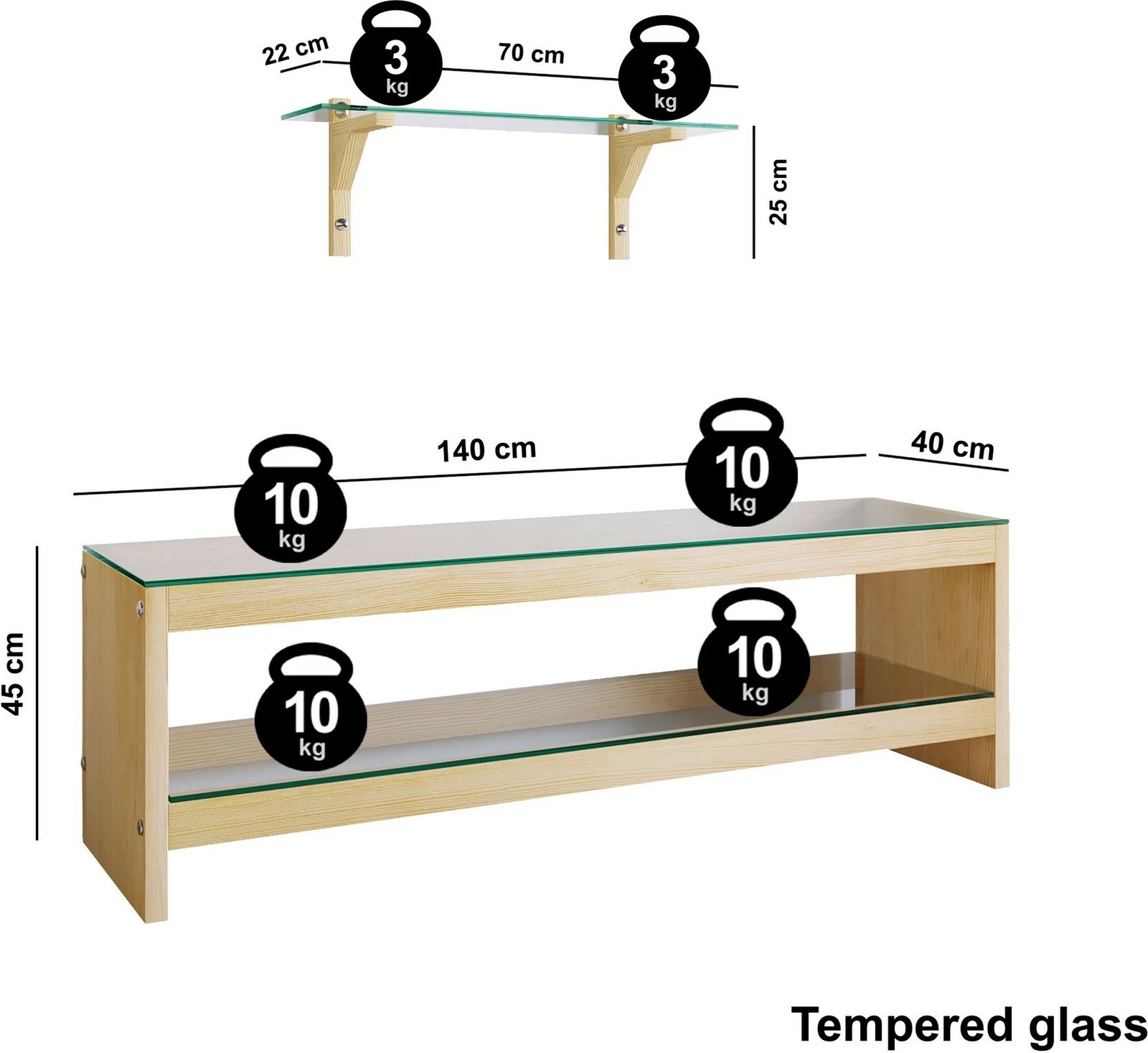 Komodë TV Skye Decor, ngjyrë lisi, TV302