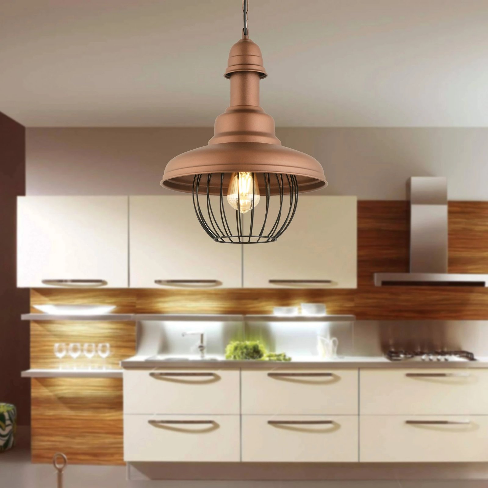 Llambë tavani Opviq, ngjyrë bakri, RT-11 Llambë tavani Opviq, ngjyrë bakri, RT-11