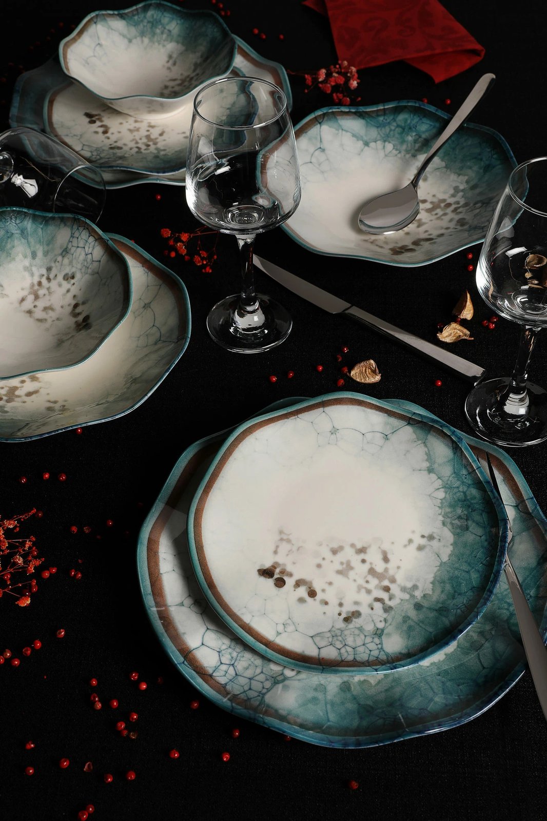 Set enësh për drekë (24 copë), Hermia, GBSNES24Y4R1341