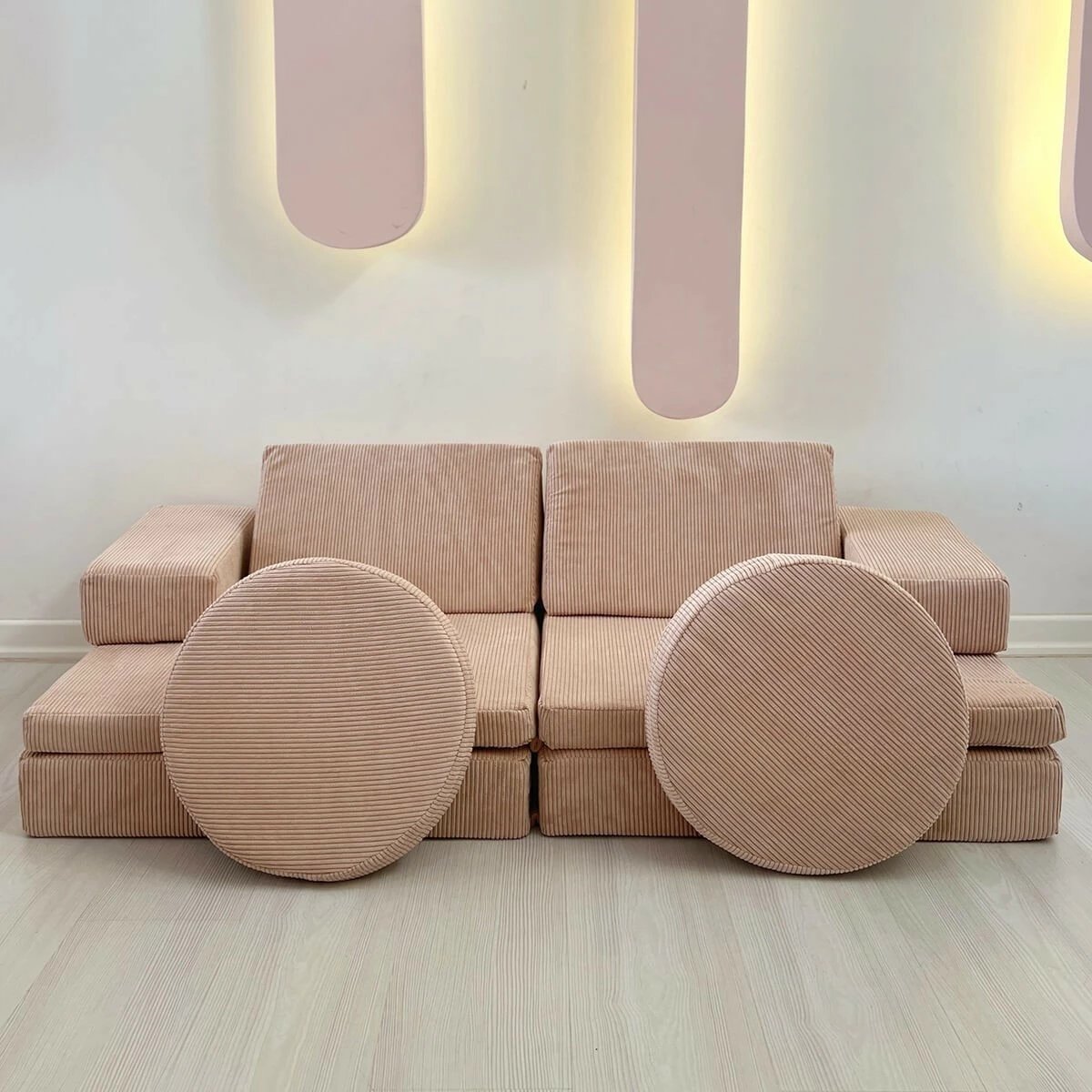 Divan-krevat dy vendësh Atelier del Sofa, Puzzle, rozë