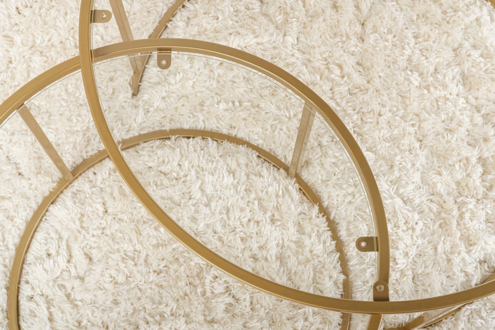 Set tavolinash kafeje Nordure, Aurum - 80, 60 - ngjyrë ari, transparente