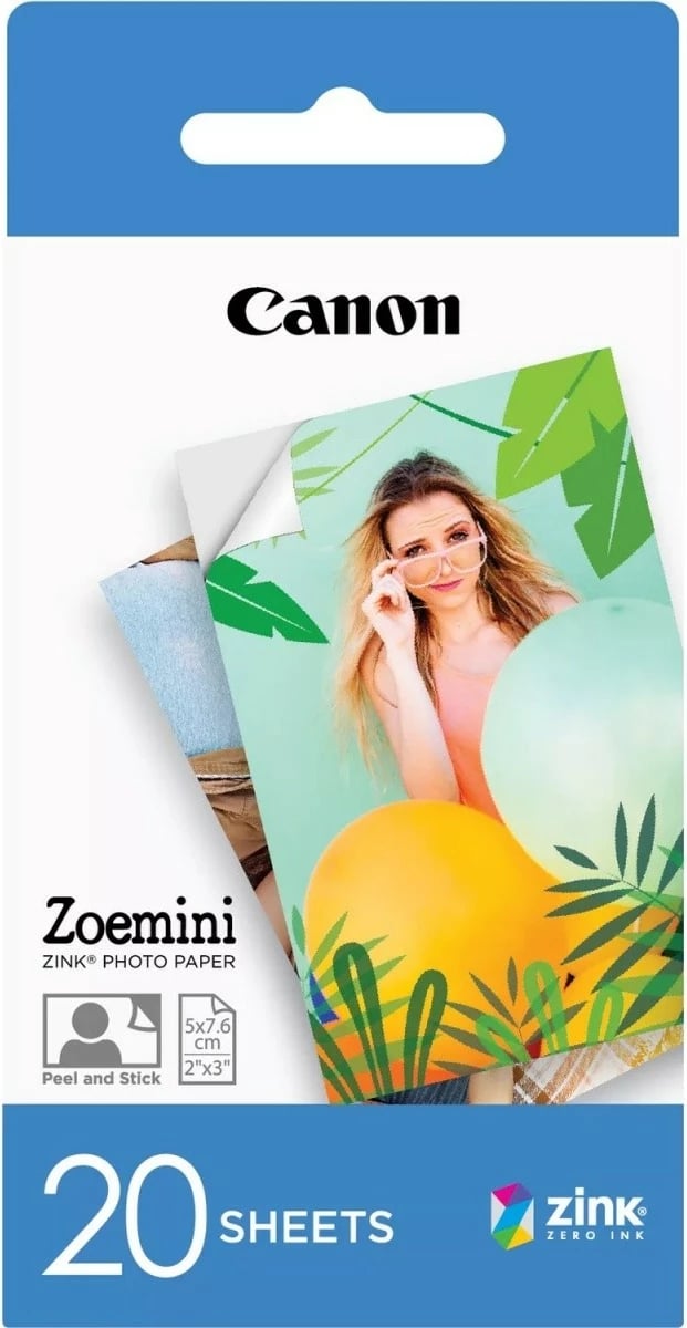 Letër fotografike Canon ZINK 3214C002, 76x50mm, 20 fletë