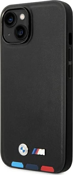 Mbështjellës BMW BMHCP14M22PTDK për iPhone 14 Plus 6.7", lëkurë, e zezë
