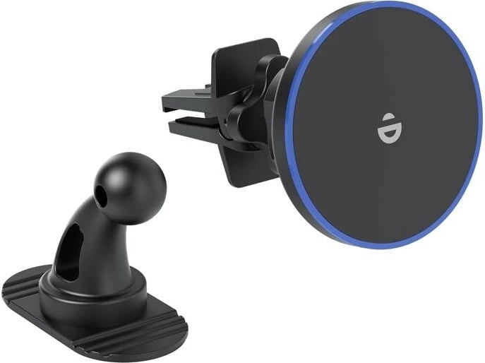 Mbajtës magnetik me karikim për veturë Choetech T208-F, 15W, i zi