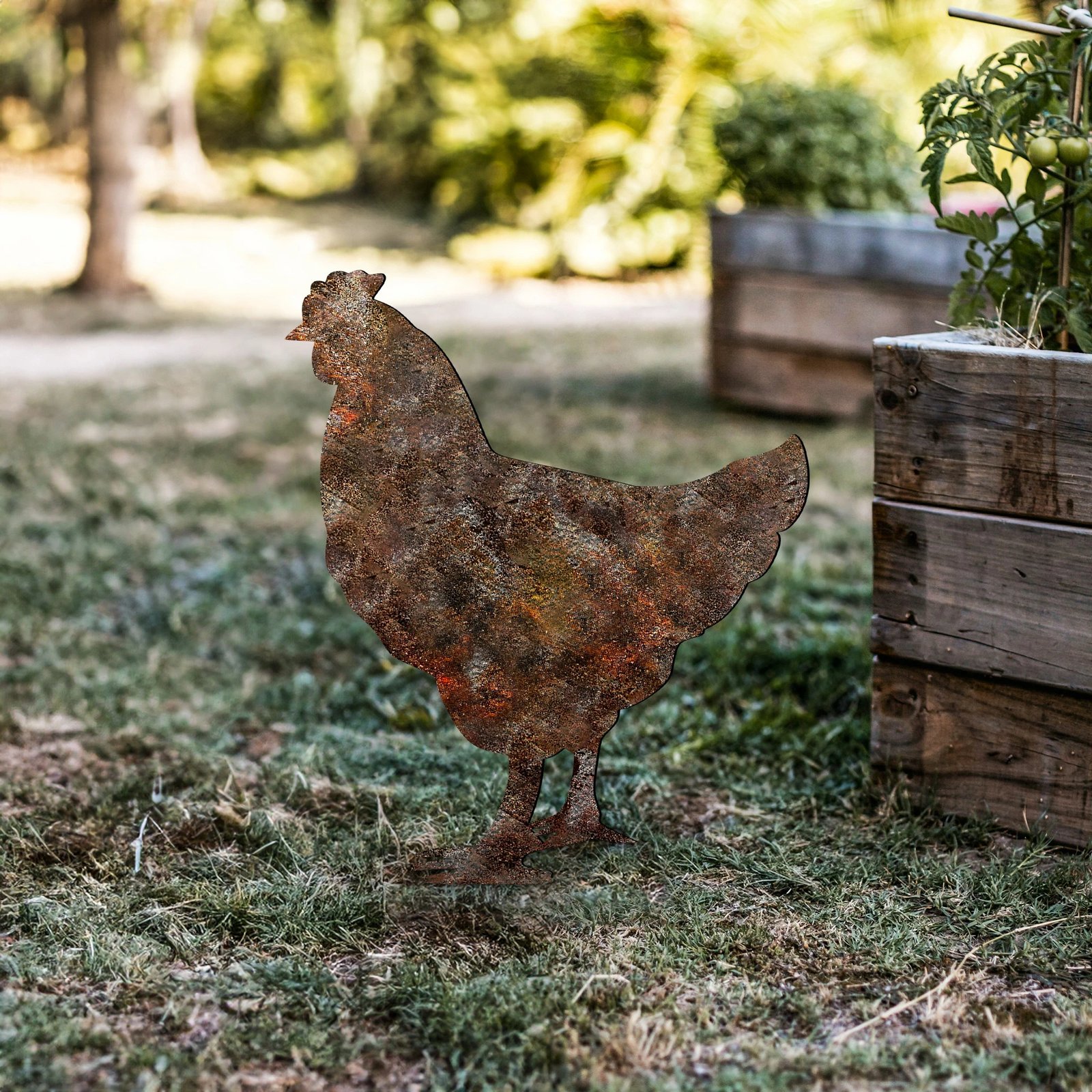 Objekt dekorativ për kopsht, dizajn Aberto, pulë, A 01