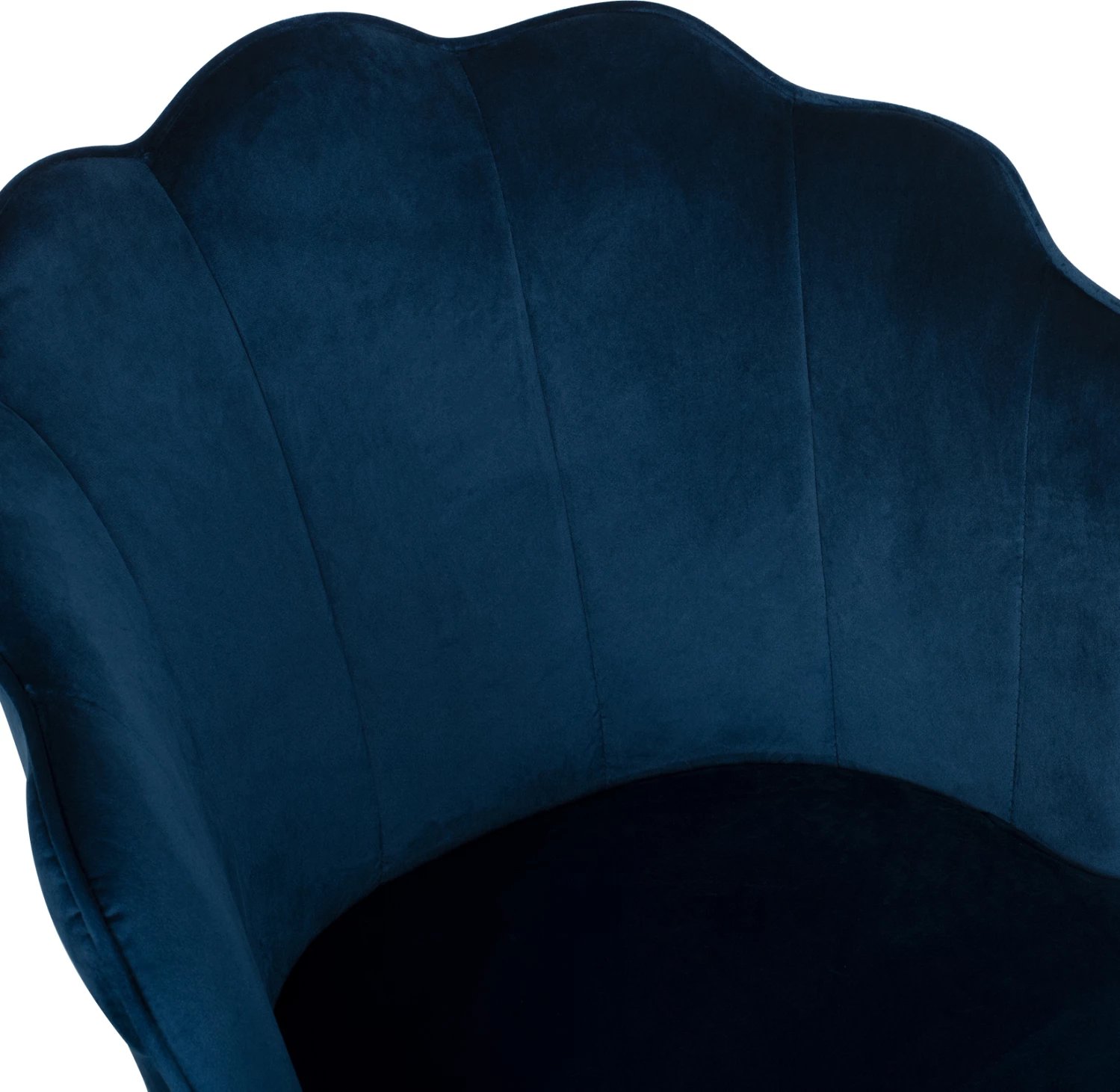 Karrige AVIE FH8737.08 metalike me kadife blu dhe këmbë të arta 48x48x85H cm., set prej 2 copash