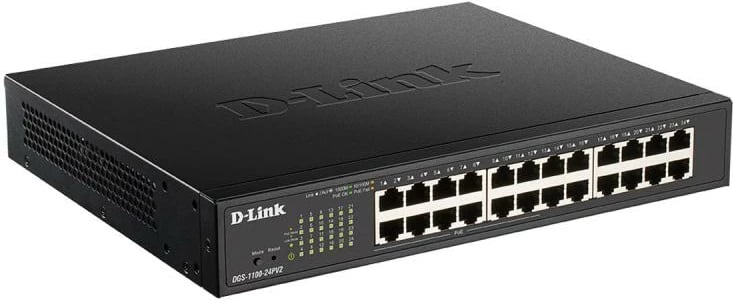 Switch D-Link DGS-1100-24PV2 24 porte 1Gbps PoE, e zezë