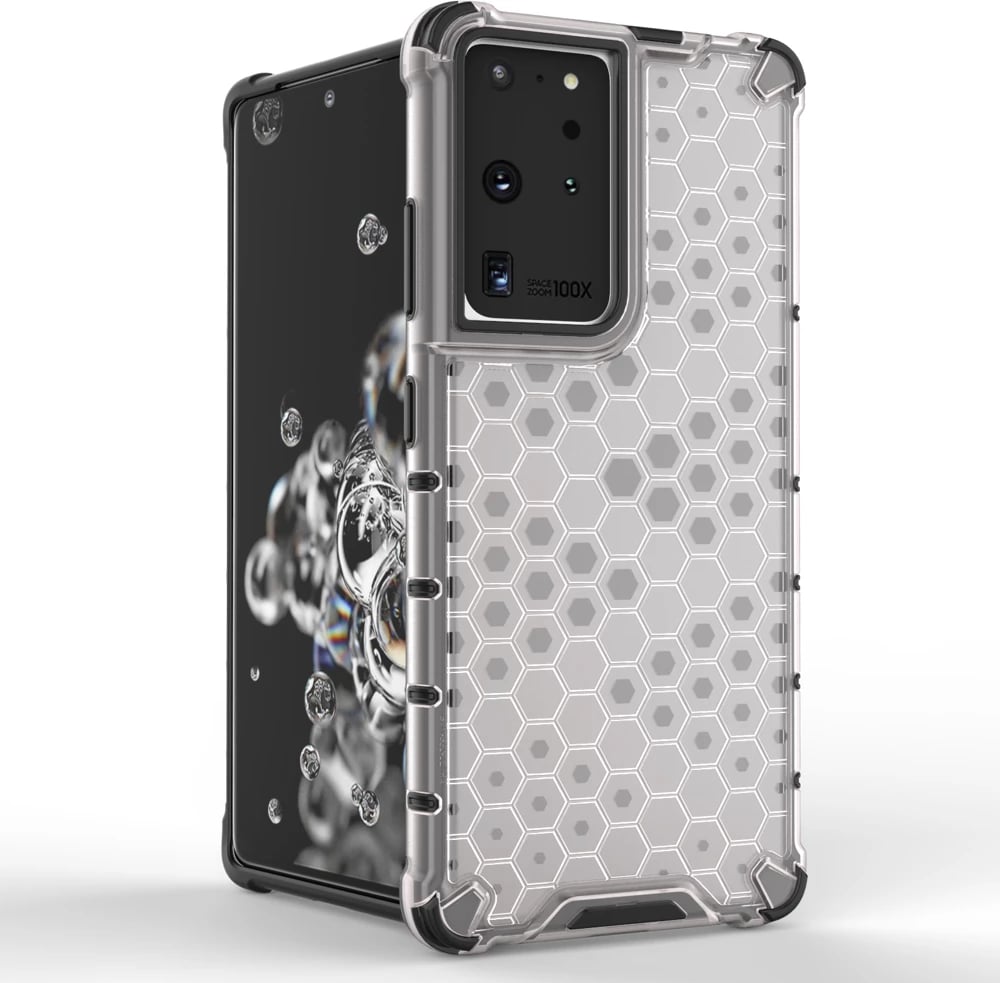Mbështjellës Hurtel Honeycomb për Samsung Galaxy S22 Ultra, transparent