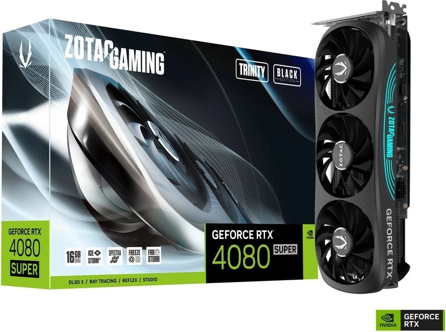 Kartelë grafike Zotac GeForce RTX 4080 SUPER, 16 GB, GDDR6X, 256 bit, e zezë