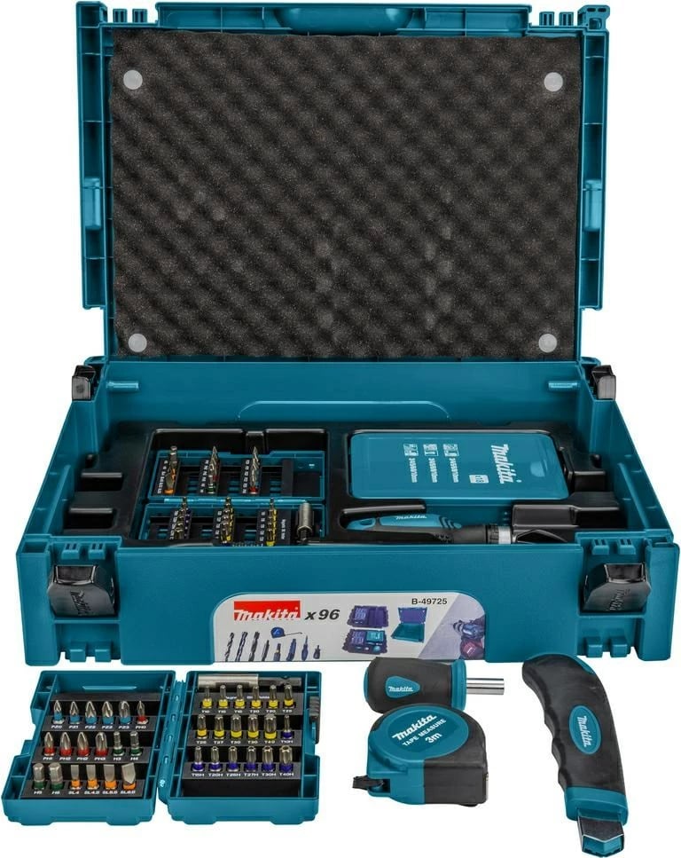Set bitash Makita B-49725, 96 copë, blu