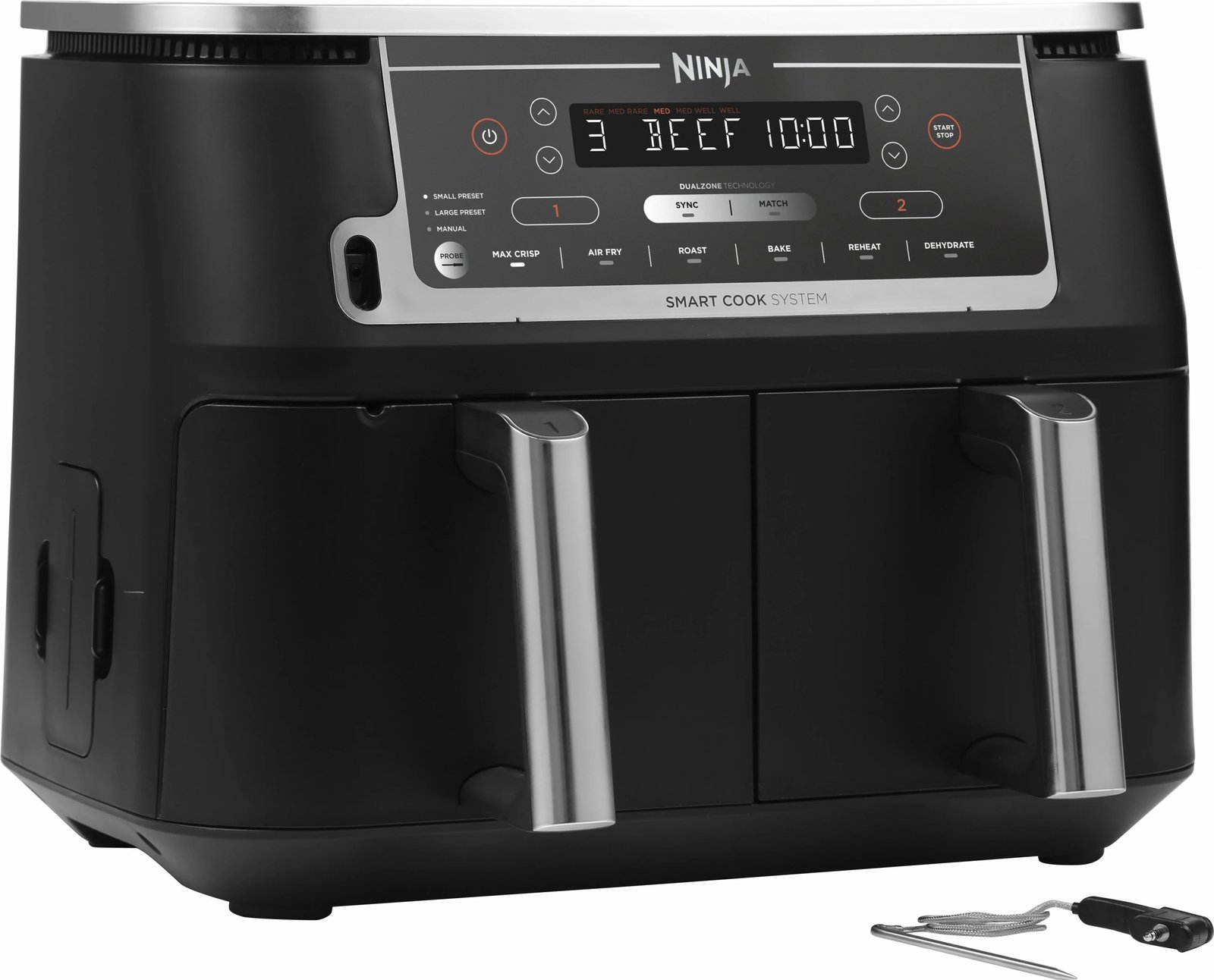 Furrë me ajër të nxehtë Ninja AF451EU, 9.5L, Touch, LED, e zezë