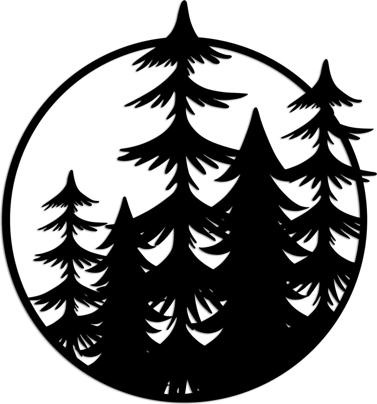 Aksesor dekorativ metalik për mur, Wallity, pemë, madhësia L