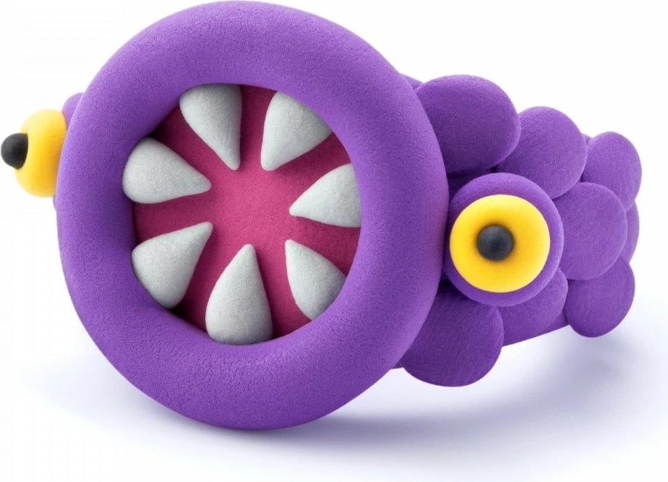 Set plasteline Hey Clay Bijou Alien Rings, Tm Toys, 3 kanaçe, 6 ngjyra, për fëmijë